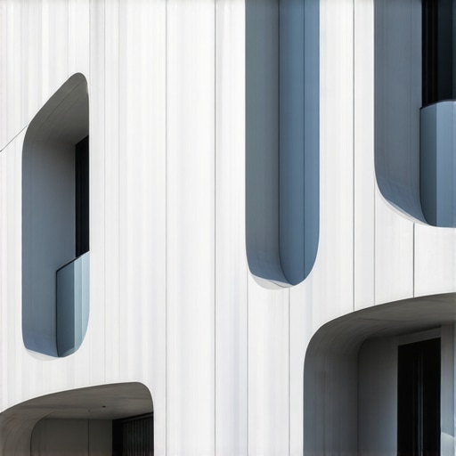 A modern home exterior showcasing an innovative, responsive façade with solar shading and eco-materials.