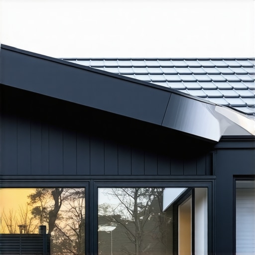 Advanced Reflective Roofing Technology A modern house showcasing a roof with reflective coatings and ventilation system to enhance energy efficiency.