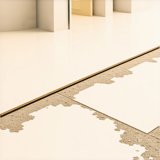 Close-up of subfloor panels secured with advanced fasteners and acoustic insulation layers