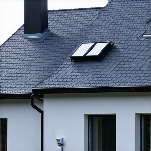 Advanced roof with embedded sensors and responsive materials designed for climate resilience.