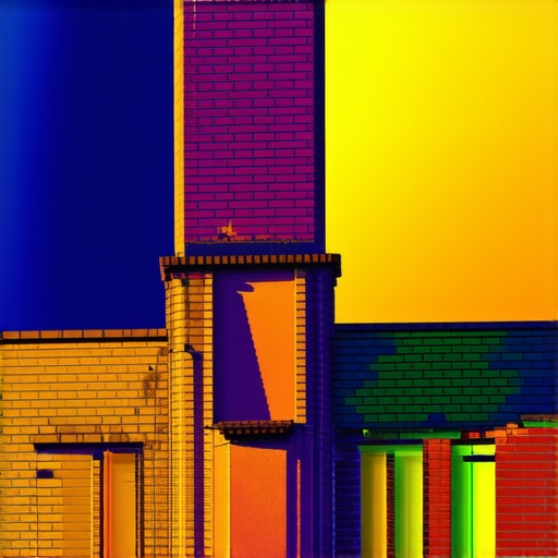 Thermal imaging reveals concealed moisture pathways in masonry Infrared camera capturing moisture hotspots within chimney structure