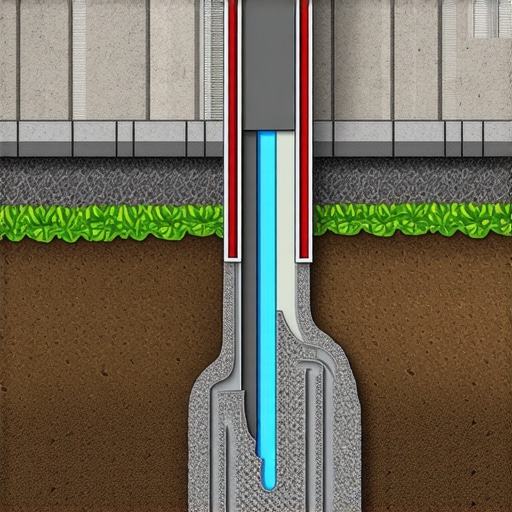 Technical diagram showing the layers of a dry well system for residential storm water management.