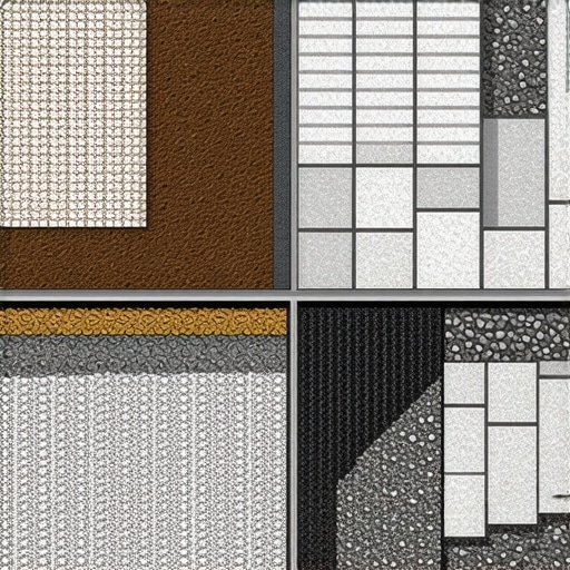 Diagram showing geotextile and geogrid layers for patio structural stability