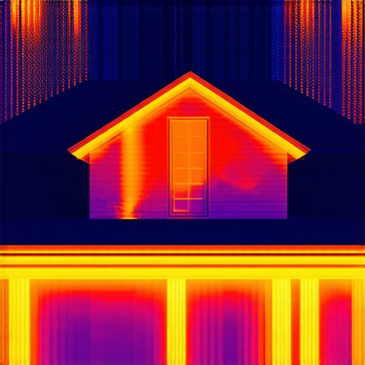 Thermal Bridging in Standard Residential Construction Infrared thermal scan showing heat escaping through wood studs in a house wall.